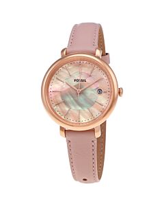 Women's Pro-Planet Jacqueline Leather Pink Mother of Pearl Dial Watch