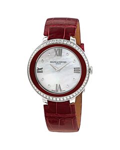 Women's Promesse (Alligator) Leather Mother of Pearl Dial Watch