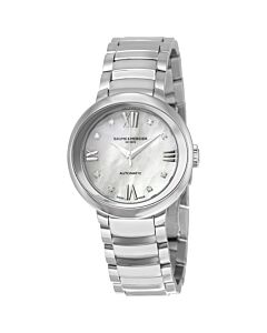 Women's Promesse Stainless Steel Mother of Pearl Dial Watch