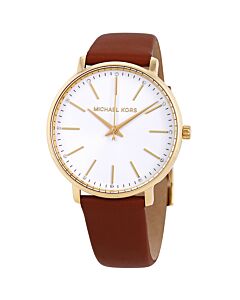 Women's Pyper Leather White Sunray Dial Watch