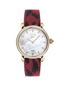 Women's Ravenna Leather White Mother of Pearl Dial Watch