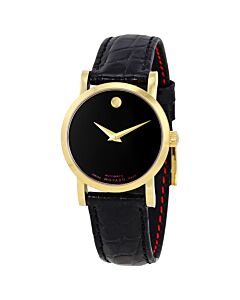 Women's Red Label Leather Black Dial