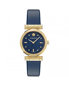 Women's Regalia Leather Blue Dial Watch
