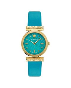 Women's Regalia Leather Turquoise Dial Watch