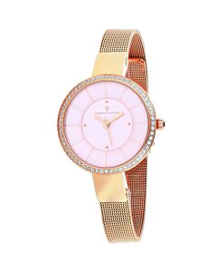 Women's Reign Stainless Steel Pink Dial Watch