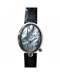 Women's Reine de Naples Alligator Leather Blue Mother of Pearl Dial Watch