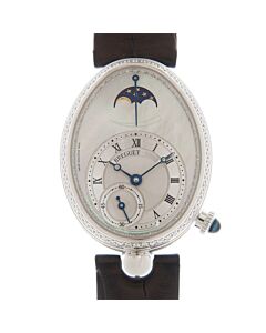 Women's Reine De Naples Alligator Silver-tone Dial Watch