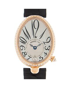 Women's Reine De Naples Leather White Dial Watch