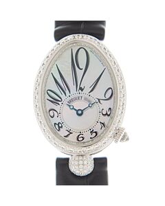 Women's Reine De Naples Leather White Dial Watch