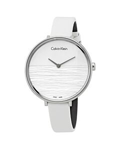 Women's Rise Leather White Dial Watch