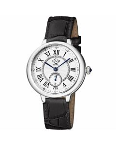 Women's Rome (Calfskin) Leather White (Crystal-set) Dial Watch
