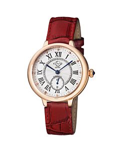 Women's Rome (Calfskin) Leather White Dial Watch