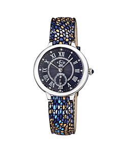 Women's Rome Leather Blue Dial Watch
