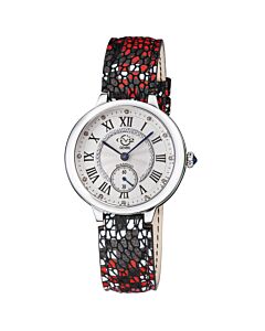 Women's Rome Leather White Dial Watch