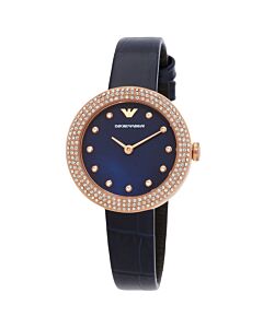 Women's Rosa Leather Blue Mother of Pearl Dial Watch