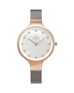 Women's Rose Stainless Steel Mother of Pearl Dial Watch