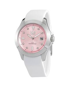 Women's Rubber Pink Dial Watch