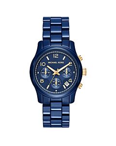Women's Runway Chronograph Stainless Steel Blue Dial Watch