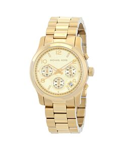 Women's Runway Chronograph Stainless Steel Gold-tone Dial Watch