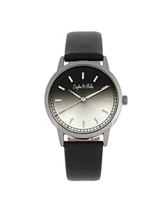 Women's San Diego Genuine Leather Black Dial Watch