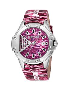 Women's Scudo Leather Pink Dial Watch