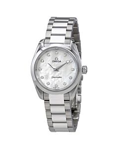 Women's Seamaster Aqua Terra Stainless Steel White Mother of Pearl Dial