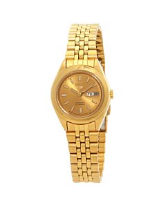 Women's Seiko 5 Stainless Steel Gold-tone Dial Watch