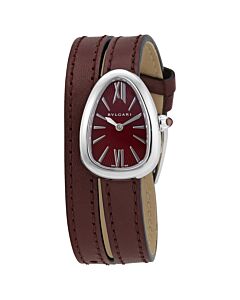 Women's Serpenti (Karung) Leather (Double Wrap) Brown Dial Watch