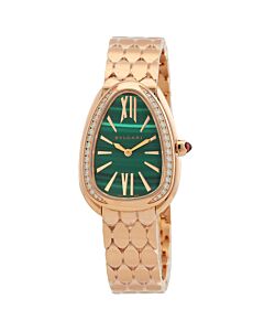 Women's Serpenti Seduttori 18kt Rose Gold Green Dial Watch