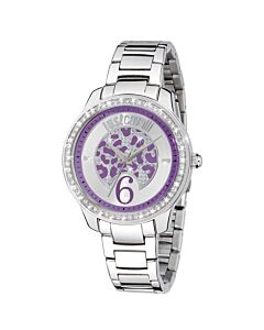 Women's Shiny Stainless Steel Purple Dial