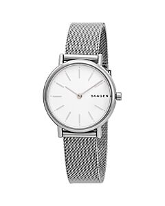 Women's Signatur Stainless Steel Mesh White Dial Watch