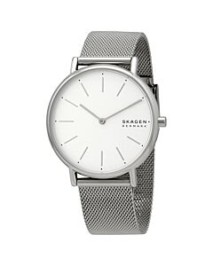 Women's Signatur Stainless Steel Mesh White Dial Watch