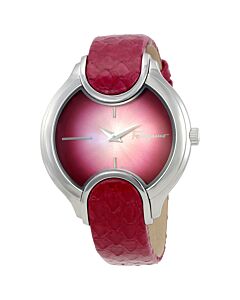 Women's Signature Leather Cherry Red Dial Watch