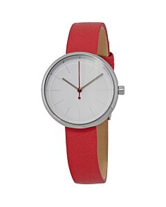 Women's Signature Leather White Dial