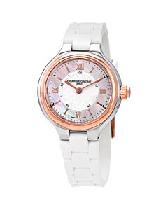Women's Smart Watch Rubber Mother of Pearl (Silver Center) Dial Watch