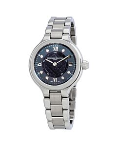 Women's Smart Watch Stainless Steel Dark Grey, Mother of Pearl Dial Watch