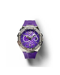 Women's Snake Queen Rubber Purple Dial Watch