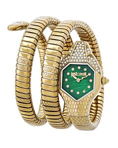 Women's Snake Stainless Steel Green Dial Watch
