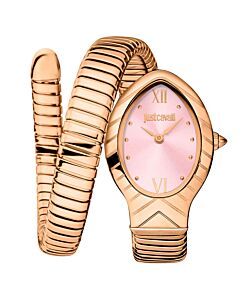 Women's Snake Stainless Steel Rose Gold-tone Dial Watch