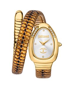 Women's Snake Stainless Steel Silver-tone Dial Watch