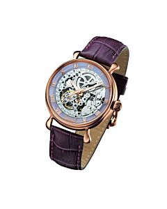 Women's SoHo Genuine Leather Purple Dial Watch