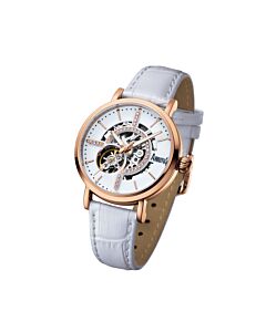 Women's SoHo Genuine Leather White Dial Watch