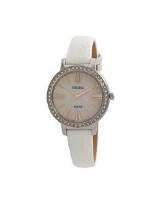 Women's Solar Leather Champagne Dial Watch
