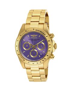 Women's Speedway Chronograph Stainless Steel Purple Dial Watch