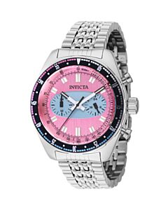 Women's Speedway Stainless Steel Pink Dial Watch