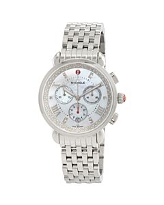 Women's Sport Sail Chronograph Stainless Steel Mother of Pearl Dial Watch