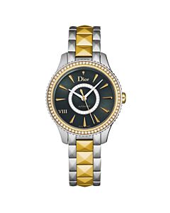 Women's Stainless Steel & 18kt Rose Gold Green Dial Watch