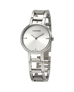 Women's Stainless Steel Bangle Silver Dial