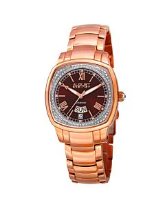Women's Stainless Steel Brown (Crystal-set) Dial Watch