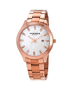 Women's Rose Gold-Tone Stainless Steel Mother of Pearl Dial
